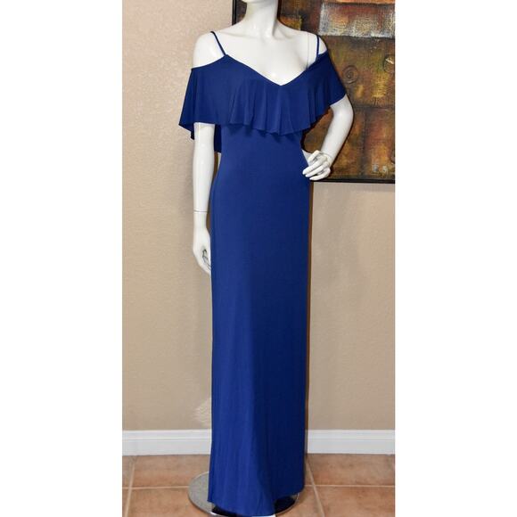Laundry by Shelli Segal Mother of the Bride, Prom Cold Shoulder Long Dres Size 8 - Picture 1 of 6
